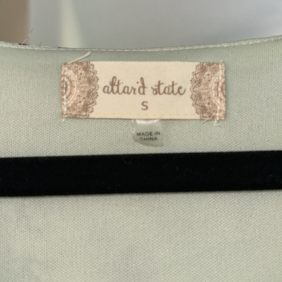 NWOT Altar’s state long sleep green with blue flowers maxi dress size S - Picture 5 of 6